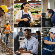 Trabalhadores atuam em diferentes setores da economia brasileira, representando a geração de empregos formais